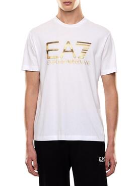 T-shirt Emporio Armani EA7 logo blanc pour homme