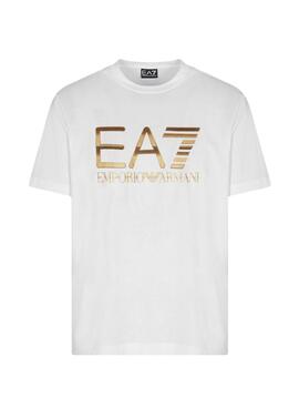 T-shirt Emporio Armani EA7 logo blanc pour homme