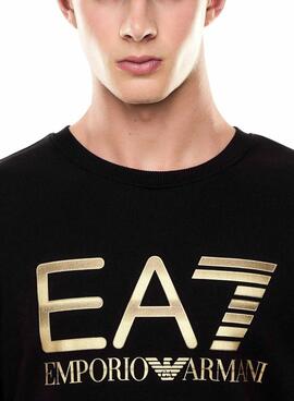 Sweat-shirt Emporio Armani EA7 noir pour homme