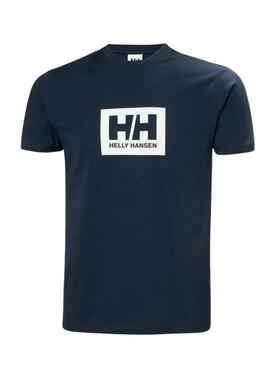 T-shirt Helly Hansen Box bleu marine pour homme