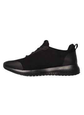 Chaussures Skechers Squad noir antidérapantes pour femme.