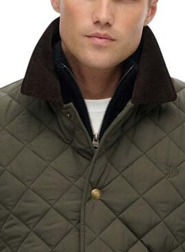 Veste matelassée vert Superdry pour homme