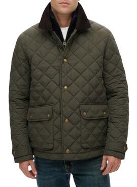 Veste matelassée vert Superdry pour homme