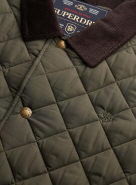 Veste matelassée vert Superdry pour homme