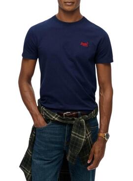 T-shirt Superdry Essential Logo bleue pour homme