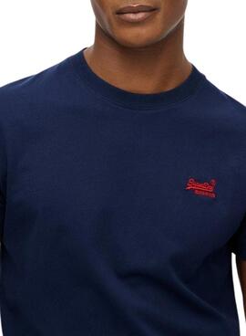 T-shirt Superdry Essential Logo bleue pour homme