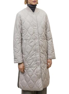 Manteau réversible beige pour femme Ecoalf Tiago