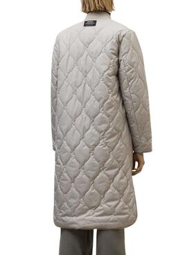 Manteau réversible beige pour femme Ecoalf Tiago