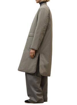 Manteau réversible beige pour femme Ecoalf Tiago