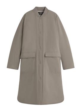 Manteau réversible beige pour femme Ecoalf Tiago