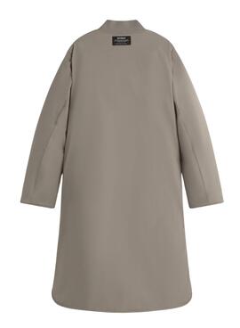Manteau réversible beige pour femme Ecoalf Tiago