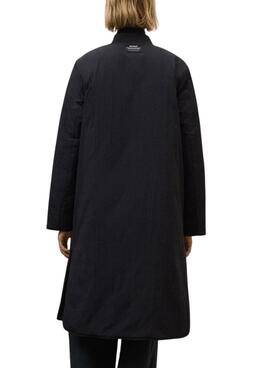 Manteau réversible noir pour femme Ecoalf Tiago