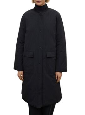 Manteau réversible noir pour femme Ecoalf Tiago