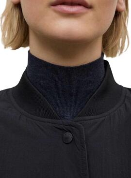 Manteau réversible noir pour femme Ecoalf Tiago