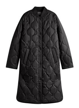 Manteau réversible noir pour femme Ecoalf Tiago