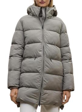 Manteau matelassé Ecoalf Marangu beige pour femme