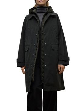 Manteau Ecoalf Hyden deux pièces vert pour femme