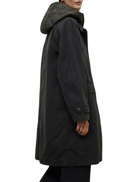 Manteau Ecoalf Hyden deux pièces vert pour femme