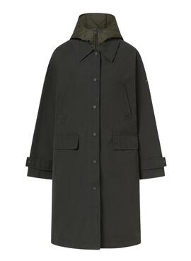 Manteau Ecoalf Hyden deux pièces vert pour femme