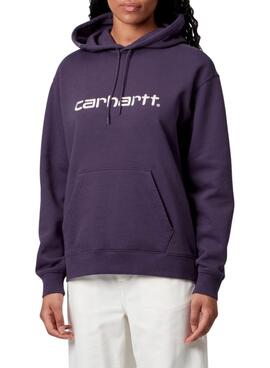 Sweat à capuche Carhartt violet pour femme