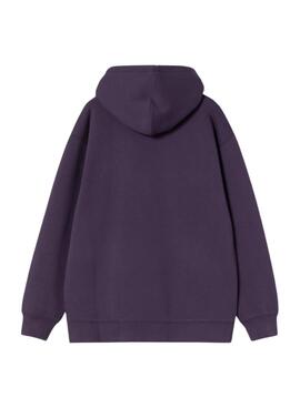 Sweat à capuche Carhartt violet pour femme