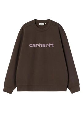 Sweat à capuche Carhartt Script marron pour femme