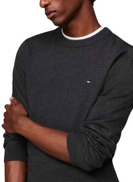 Pull Tommy Hilfiger en cachemire gris pour homme