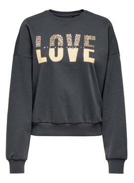 Sweat à capuche gris pour femme Only Tammie