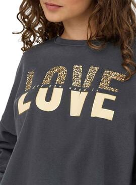 Sweat à capuche gris pour femme Only Tammie