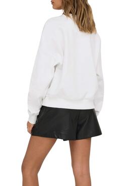 Sweat-shirt blanc pour femme Only Tammie
