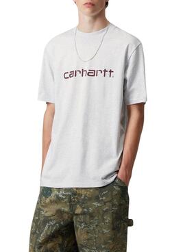 T-shirt Carhartt Script gris pour homme