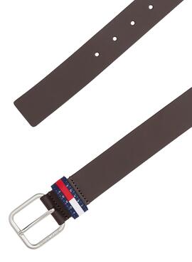 Ceinture Tommy Jeans Ryan marron pour homme
