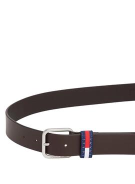 Ceinture Tommy Jeans Ryan marron pour homme