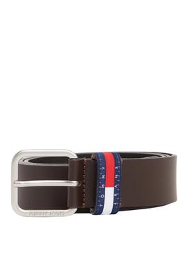 Ceinture Tommy Jeans Ryan marron pour homme