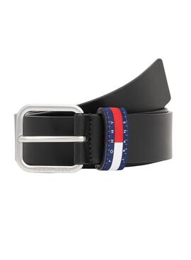 Ceinture Tommy Jeans Ryan noire pour homme