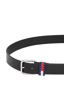 Ceinture Tommy Jeans Ryan noire pour homme