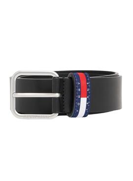 Ceinture Tommy Jeans Ryan noire pour homme