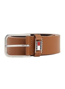 Ceinture Tommy Jeans Scanton marron pour homme