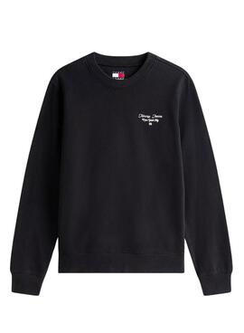 Sweat à capuche Tommy Jeans Ess Logo noir pour femme