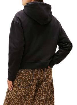 Sweat à capuche Tommy Jeans Western noir pour femme