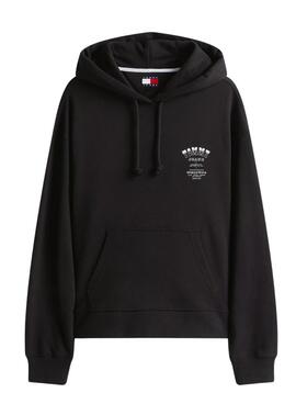 Sweat à capuche Tommy Jeans Western noir pour femme