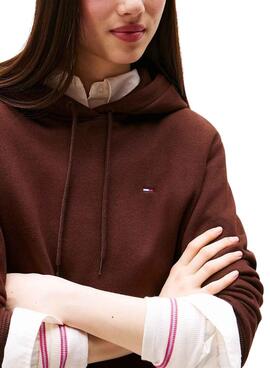 Sweat à capuche Tommy Jeans marron pour femme