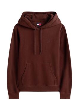 Sweat à capuche Tommy Jeans marron pour femme