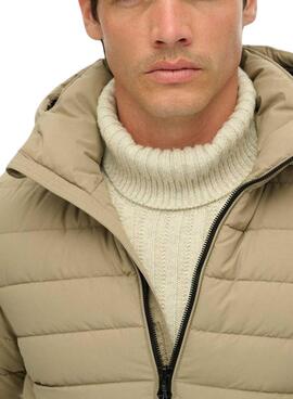 Chaqueta acolchada Superdry Fuji beige para hombre