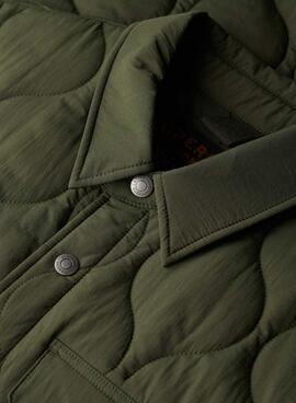 Chemise surdimensionnée Superdry Surplus verte pour homme