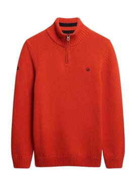 Maillot Superdry Henley orange pour homme