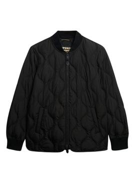 Veste matelassée noire Superdry pour femme