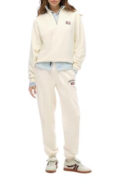 Jogger Superdry Athletic beige pour femme