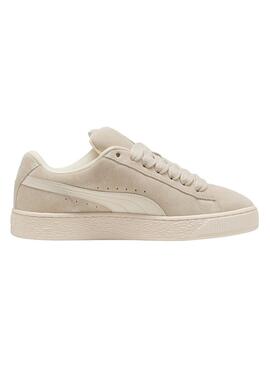 Sneakers Puma Suede XL beige pour femme.