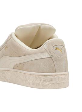 Sneakers Puma Suede XL beige pour femme.